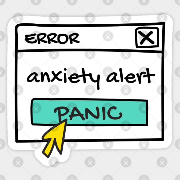 Anxiety alert Sticker by Sourdigitals